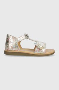 Детские кожаные сандалии Shoo Pom, золото