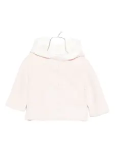 Капюшонное пальто с кабельной вязкой Tartine Et Chocolat, розовый