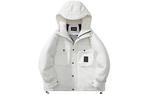 Пуховик Унисекс Белый GOLFCROSS, Черный