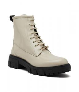 Ботинки женские Hugo Axel лакированные высокие, бежевый