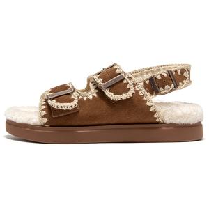 Beau Today Сандалии женские с одним ремешком, коричневые