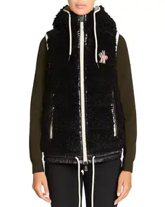 Жилет с капюшоном Moncler, черный