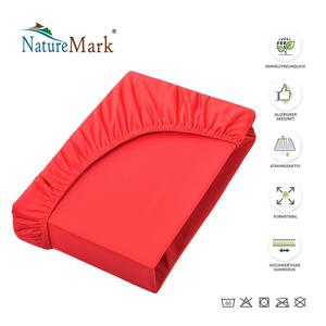 NatureMark - простыни на подкладке из микрофибры разных размеров и цветов, брендовая продукция (140х200-160х200 см, красная)