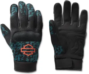 Мужские водонепроницаемые кожаные мотоциклетные перчатки Harley-Davidson коричневого цвета 97117-24VM, blue