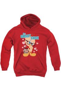 Толстовка с капюшоном Looney Tunes One Smart Chick для детей Gildan, красный