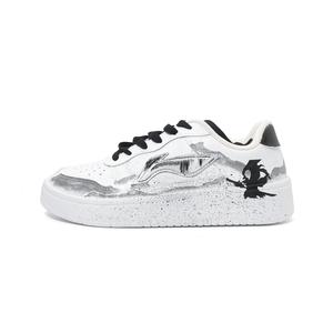 LINING Лининг Понтун Боутс Амортизирующие противоскользящие износостойкие лоу-топ скейтборд кроссовки унисекс белый черный - белый черный, цвет White Black