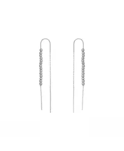 Серьги-Подвески из стерлингового серебра с цепочкой «дорика» Spero London, silver