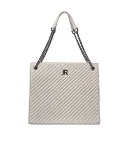 Белая серебристая сумка-шоппер John Richmond, белый