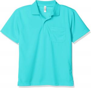 Футболка-поло Glimmer 00330-AVP с коротким рукавом, плотность ткани 4,4 унции, с карманами, мятно-голубой