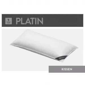 Подушка с пухом Платинум Наполнение: 60% гусиный пух, 40% гусиные перья, 1 шт., произведено в Германии, гипоаллергенная Spessarttraum, белый