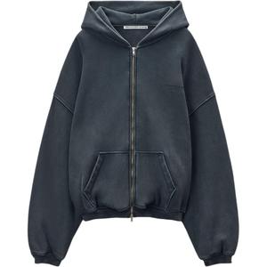 Hooded Zip up Jacket Alexander Wang, черный