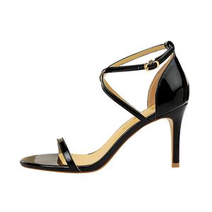 Сандалии с ремешком 8 см женские QITUMAUL, Black[Heel Height 8Cm]