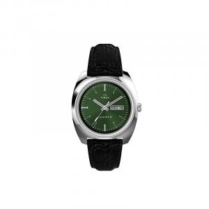 TIMEX Часы Wrist Watch Quartz Movement Leather Strap 37.5mm Green Dial Men's Watch, Green