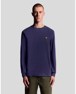 Мужская однотонная футболка с длинным рукавом Lyle & Scott, Navy