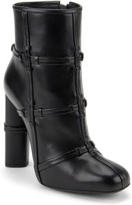 Женские ботильоны с квадратным носком, массивным каблуком и боковой молнией, короткие ботинки, сексуальные вестерн-ботильоны для вечеринок, модные нарядные кожаные ботинки, удобные повседневные ботинки Generic, Black