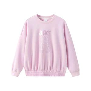 Японский стиль Легкий Тренд Свитшот Розовый Подростки Asics