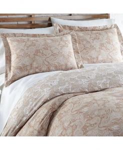 Комплект из трех предметов: одеяло и накидка Perfect Paisley Southshore Fine Linens, бежевый