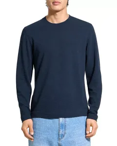 Футболка Delroy in studio t жаккард свободного кроя с длинным рукавом Theory, синий