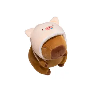 Головной убор в виде животного милые капибары плюшевые куклы высота 22 см Bitter purchase