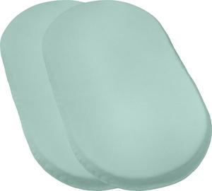 Детская простыня на резинке Erwin Müller 2er-Pack 209147, глянцевый светло-зеленый - глубина: 70 см