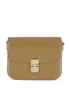 Кожаная сумка через плечо Grace A.P.C., коричневый