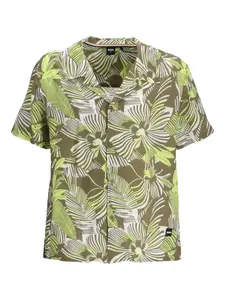 Рубашка с короткими рукавами и принтом Boss, зеленый