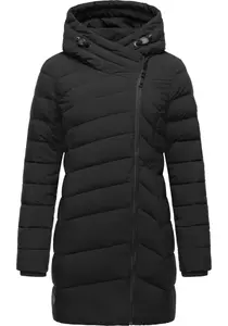 Зимнее пальто Ragwear "Тила", теплое стеганое пальто с высоким воротником, черный