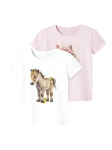 Рубашка NAME IT NMFHani, Pastel Pink/White