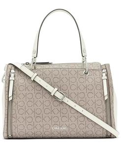 Сумка-портфель Garnet Signature с тройным отделением и застежкой-молнией сверху Calvin Klein, бежевый