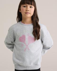 WE Fashion Свитшот в крапчатом сером