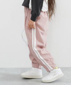 Водоотталкивающие нейлоновые полосатые спортивные брюки, длинные брюки, штаны, осень/зима 2025 Devirock, цвет Dusty Pink