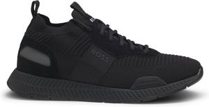 Кроссовки BOSS Mens Titanium Runn TTNM EVO с замшевой отделкой в стиле носка, размер, черный