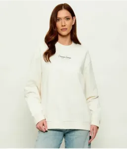 Классическая толстовка с круглым вырезом_8 loose fit Hugo, кремовый