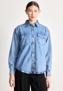 Блуза GANT POCKET SHIRT, Mid Blue Worn In/Blue Denim