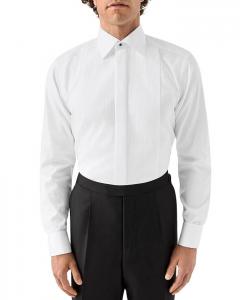 Современная полосатая вечерняя рубашка с нагрудником Eton, белый