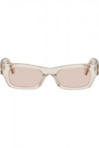 Marni Бежевые солнцезащитные очки Haicli в стиле ретро-суперфутурия