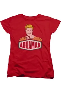 Женская футболка с коротким рукавом с изображением Аквамена из комиксов DC Gildan