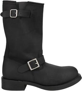 Мужские ботинки Dingo Rob с закругленным носком для мотоциклистов, повседневные, средней высоты - черные