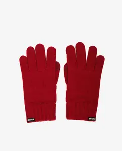 Мужские перчатки с маленьким логотипом сбоку Ecoalf, красный