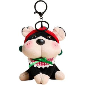 Плюшевый кулон щенок в костюме пчелы Puffy Cheeks высота 12см BEAR FORT