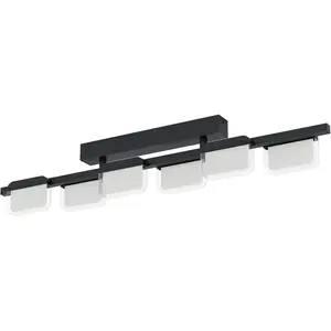 Потолочный светильник ERVIDEL LED-модуль 1 шт. Теплый белый, потолочный светильник черного цвета из стали - 4,5 Вт - теплый белый Eglo, черный