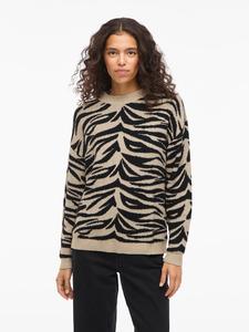 Свитер Вифема бежево-черного цвета Vila