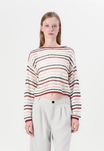 Джемпер ONLY ONLGEENA STRIPE BOATNECK, Cloud Dancer/Off-White