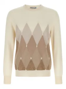 Свитер с круглым вырезом и узором «Аргайл» Ballantyne, нейтральный