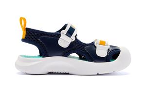 Детские дышащие противоскользящие сандалии бирюзовые для детей 3-7 лет QIAODAN, сине-зеленые