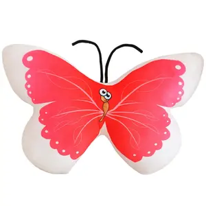 Плюшевая кукла бабочка насекомое высота 27см/37см Velvet Mill, белый