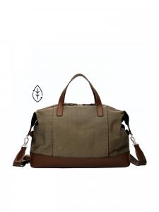 Мужская дорожная сумка Fossil цвета хаки из нейлона/синтетики с отделением для смартфона (MBG9606147)