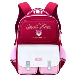 Disney Полиэстеровый рюкзак студенческий рюкзак детский красный/розовый