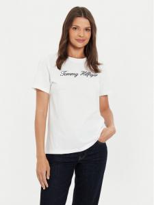 Футболка regular fit Script WW0WW43459 Tommy Hilfiger, экрю