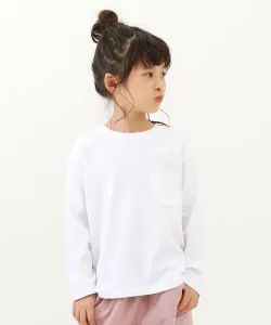 Однотонная футболка с круглым вырезом, длинными рукавами и карманом Devirock, цвет White